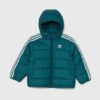 adidas Originals geaca copii PADDEDACKET culoarea verde