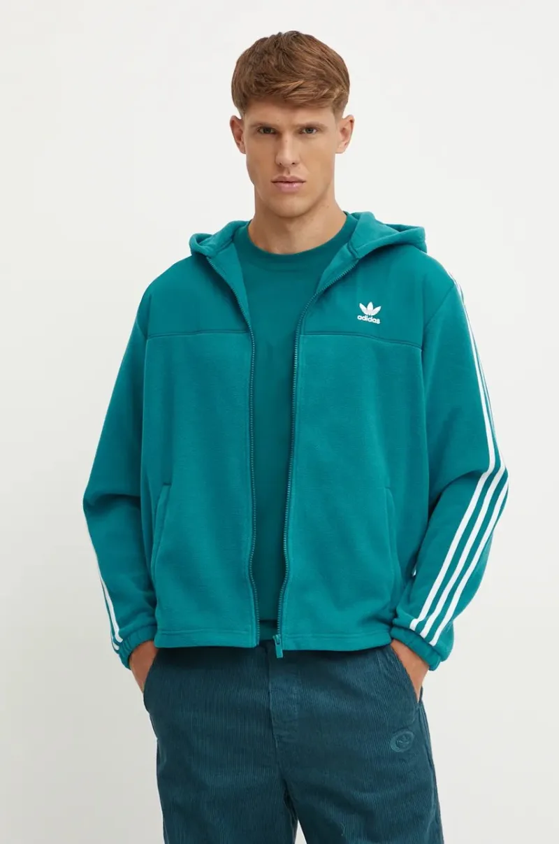 adidas Originals hanorac fleece culoarea verde