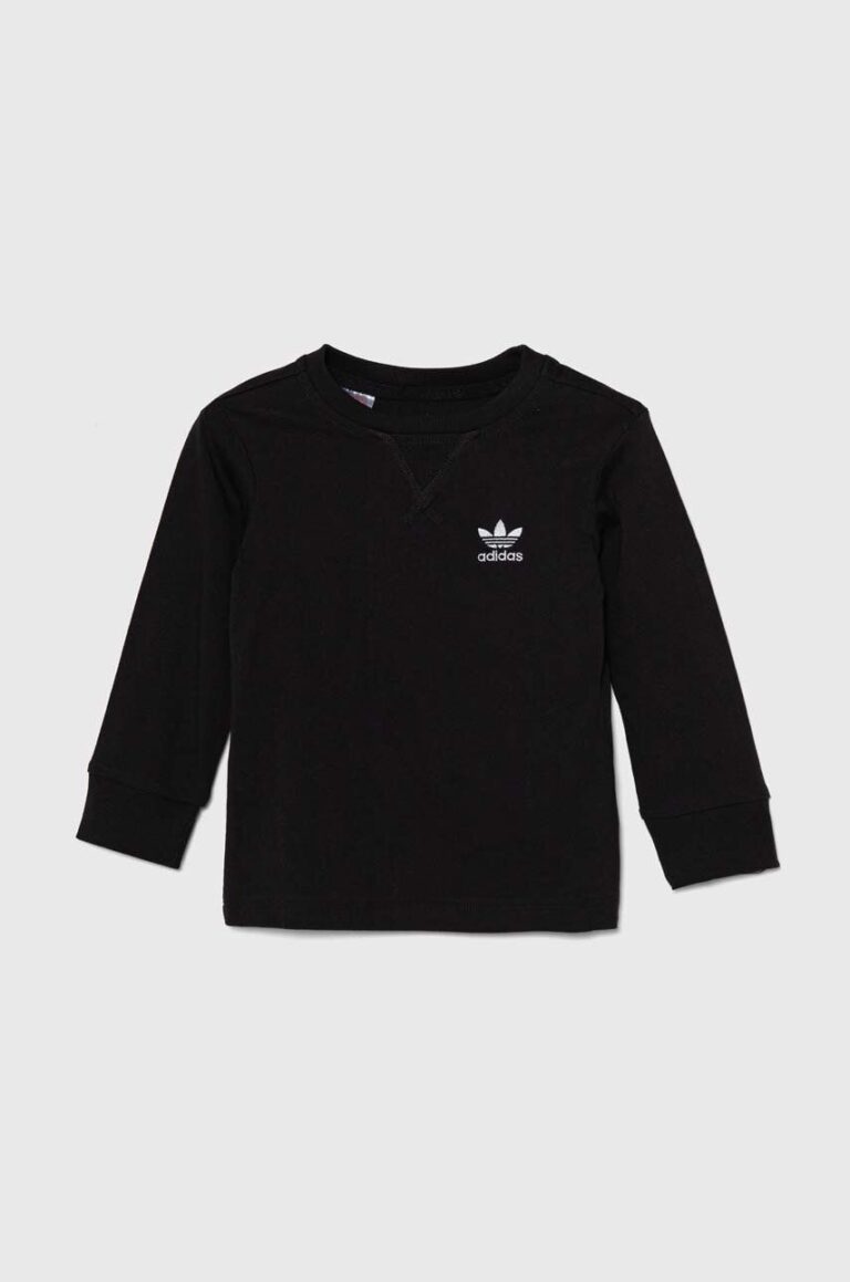 adidas Originals longsleeve copii LONG SLEEVE culoarea negru