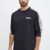 adidas Originals longsleeve din bumbac Adibreak Longsleeve Tee culoarea negru