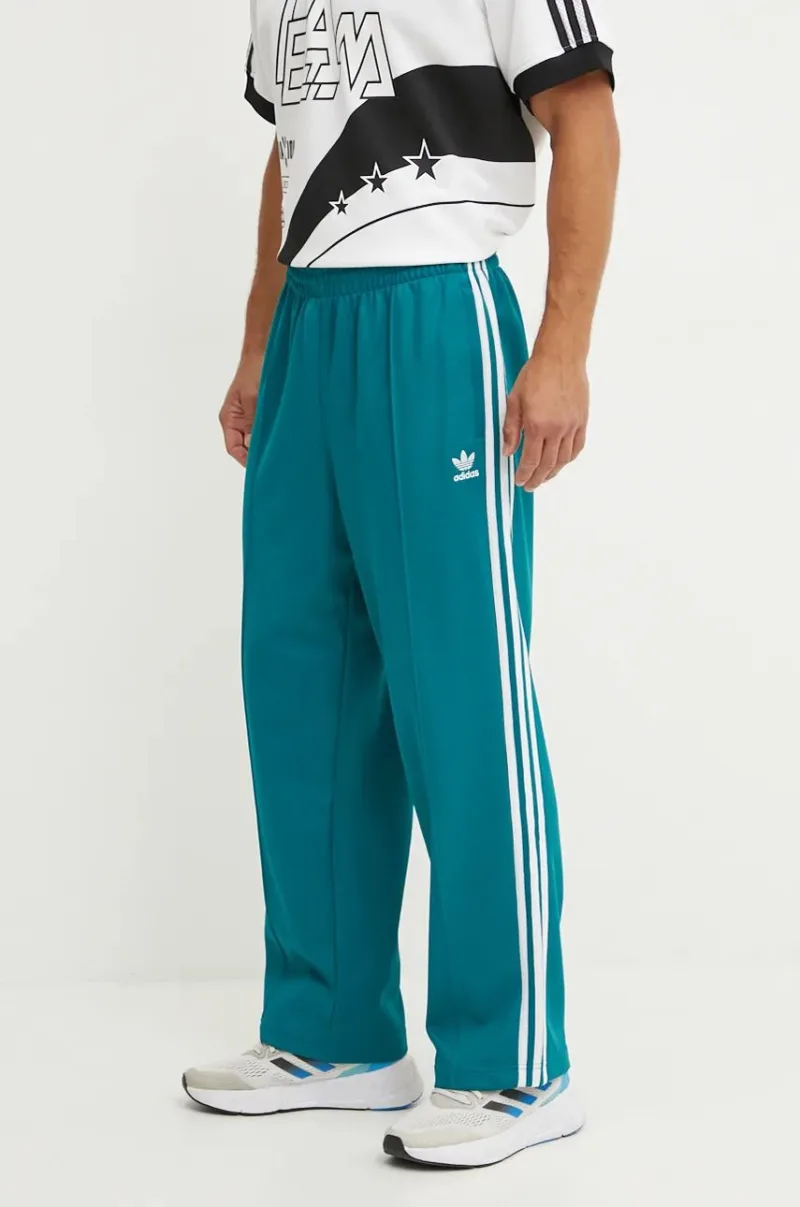 adidas Originals pantaloni de trening Adicolor Baggy Fit Firebird Pant culoarea turcoaz