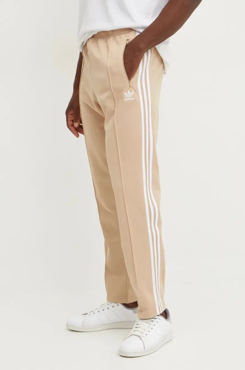 adidas Originals pantaloni de trening Adicolor Classics Beckenbauer Pant culoarea bej