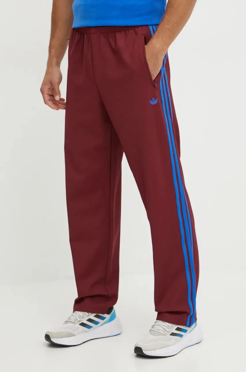 adidas Originals pantaloni de trening Trackpant culoarea bordo