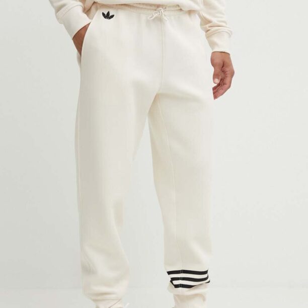 adidas Originals pantaloni de trening culoarea bej