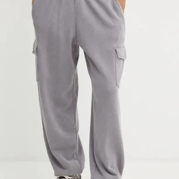 adidas Originals pantaloni de trening din bumbac culoarea gri