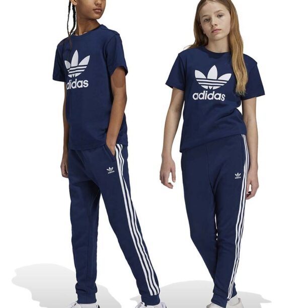 adidas Originals pantaloni de trening pentru copii TREFOIL PANTS culoarea albastru marin