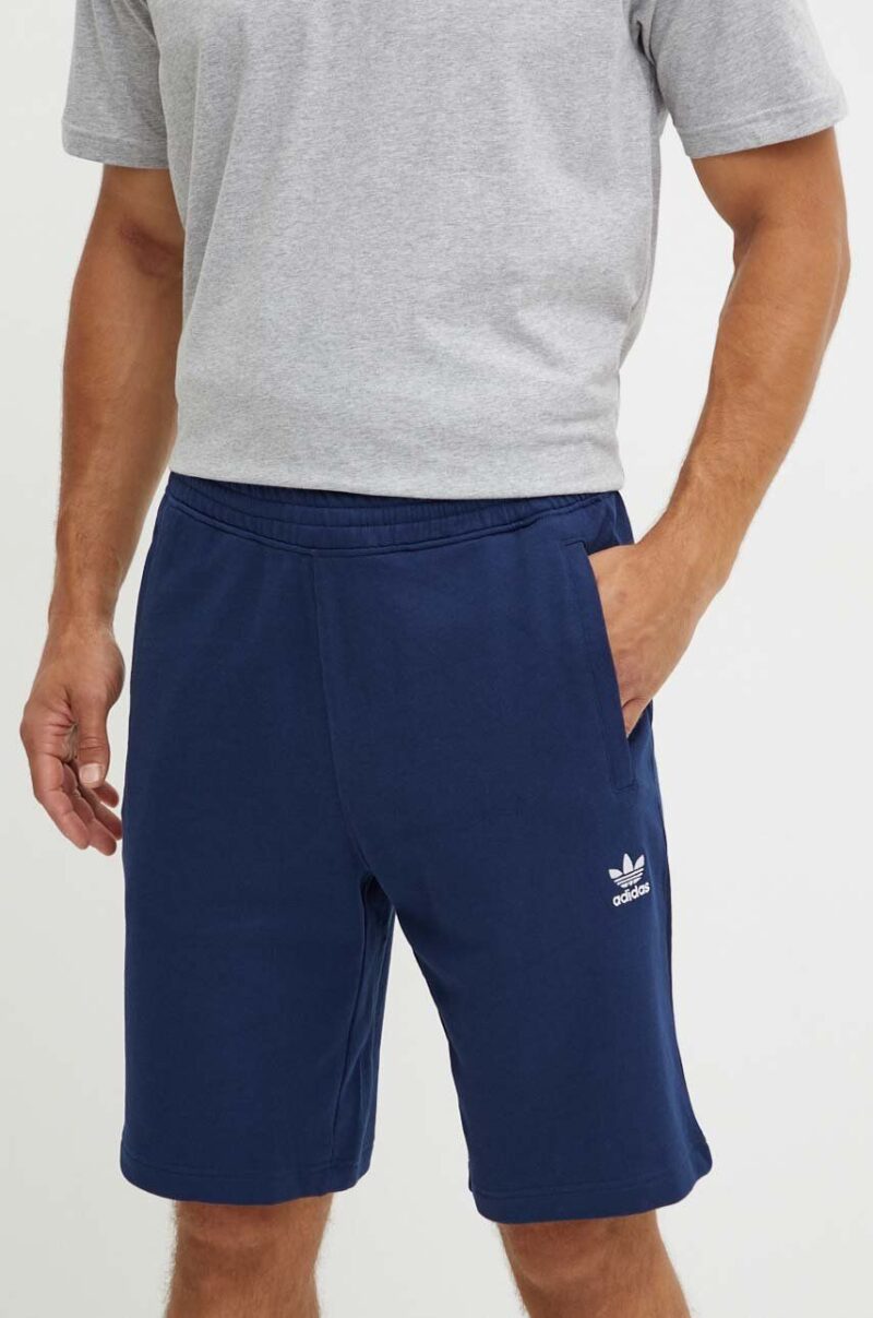 adidas Originals pantaloni scurti din bumbac culoarea albastru marin