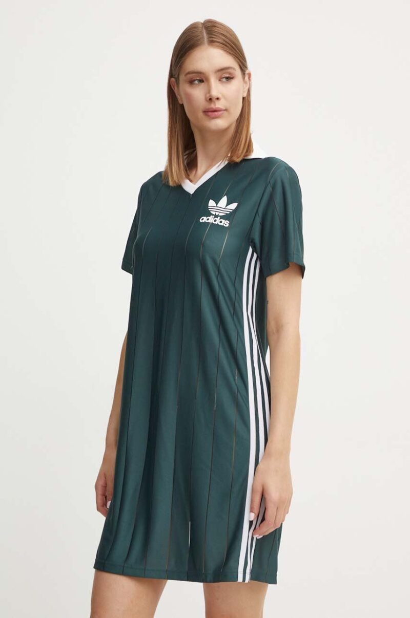 adidas Originals rochie culoarea verde