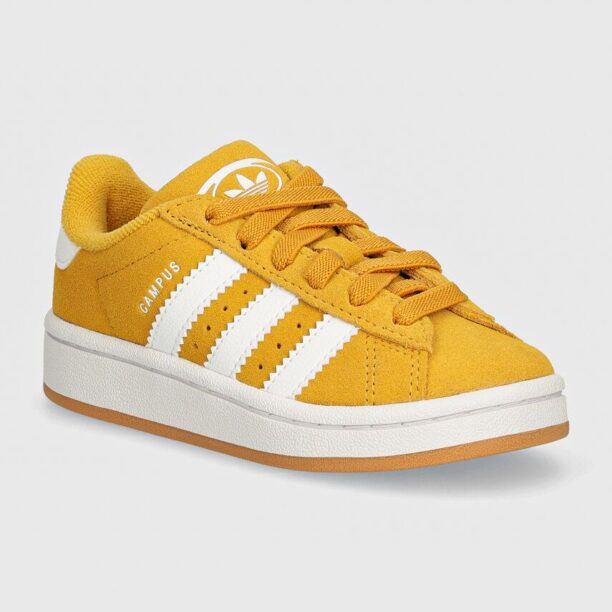 adidas Originals sneakers de piele întoarsă pentru copii CAMPUS 00s EL C culoarea galben