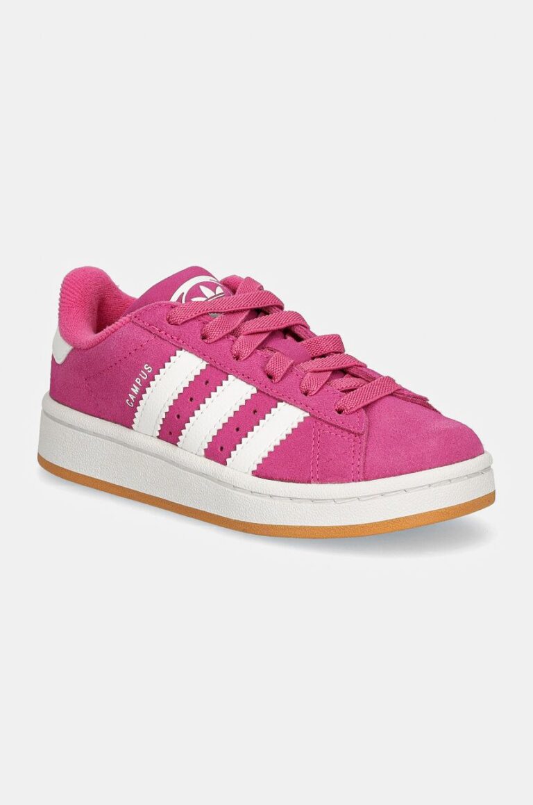 adidas Originals sneakers de piele întoarsă pentru copii CAMPUS 00s EL C culoarea violet