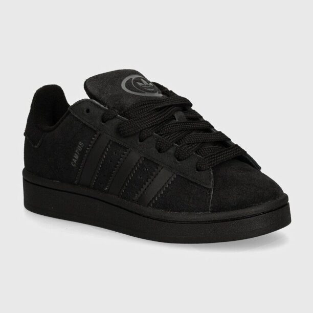 adidas Originals sneakers de piele întoarsă pentru copii CAMPUS 00s culoarea negru