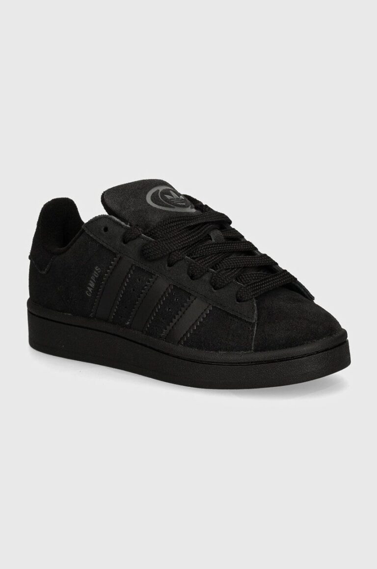 adidas Originals sneakers de piele întoarsă pentru copii CAMPUS 00s culoarea negru