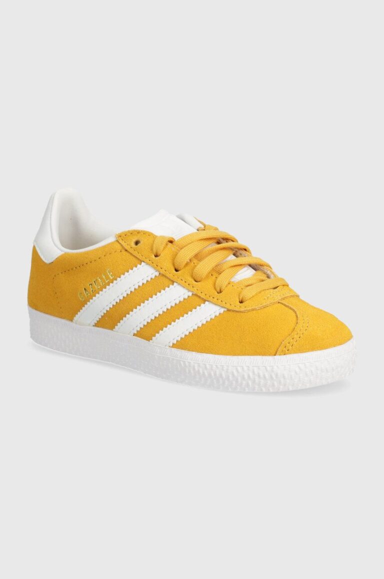 adidas Originals sneakers de piele întoarsă pentru copii GAZELLE C culoarea galben