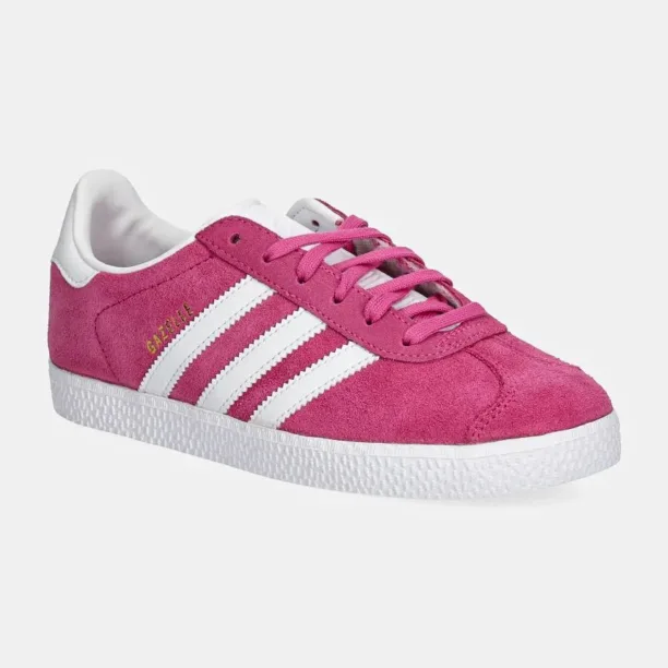 adidas Originals sneakers de piele întoarsă pentru copii GAZELLE culoarea roz