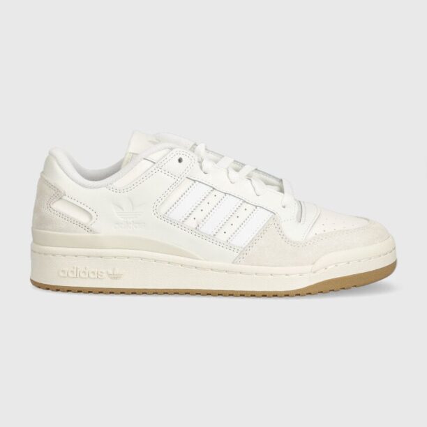 adidas Originals sneakers din piele Forum Low culoarea alb