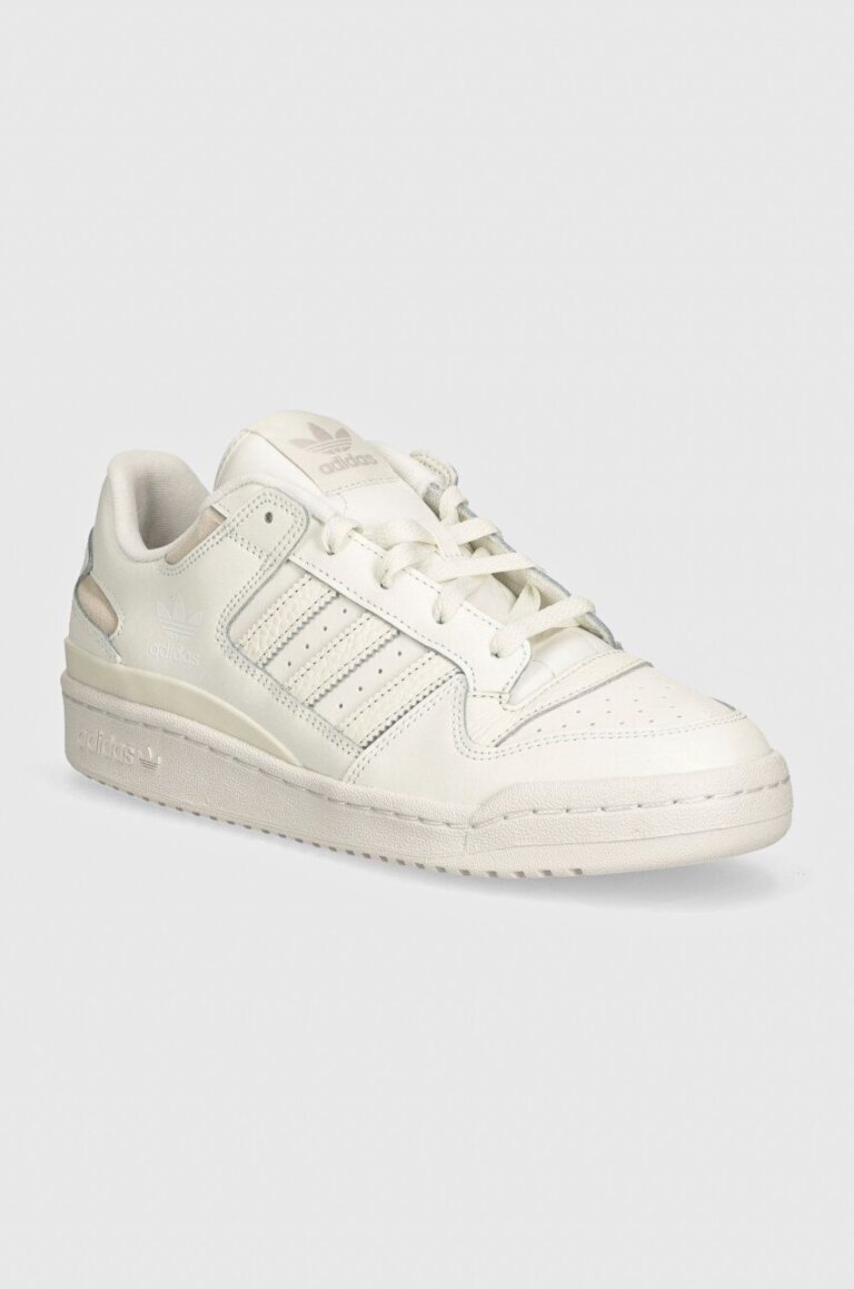 adidas Originals sneakers din piele Forum Low culoarea alb