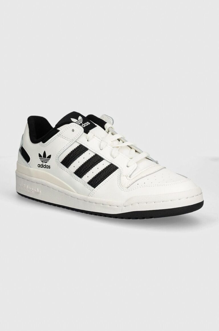 adidas Originals sneakers din piele Forum Low culoarea alb