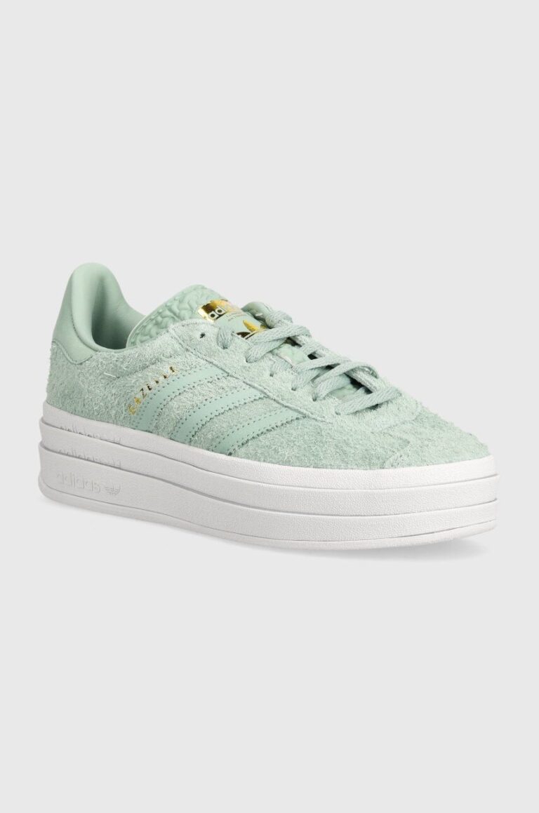 adidas Originals sneakers din piele Gazelle Bold culoarea turcoaz