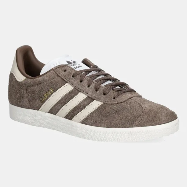 adidas Originals sneakers din piele Gazelle culoarea gri