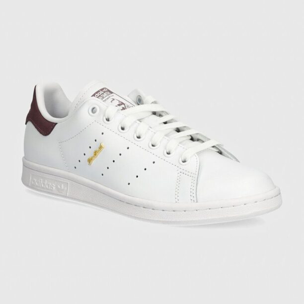 adidas Originals sneakers din piele Stan Smith culoarea alb