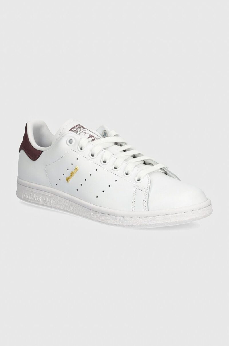 adidas Originals sneakers din piele Stan Smith culoarea alb