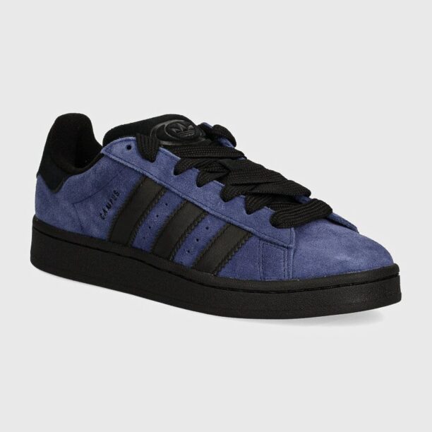 adidas Originals sneakers din piele intoarsă Campus 00s culoarea albastru marin