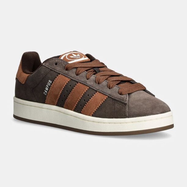 adidas Originals sneakers din piele întoarsă Campus 00s culoarea maro