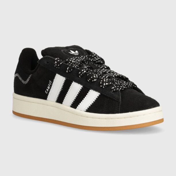 adidas Originals sneakers din piele intoarsă Campus 00s culoarea negru