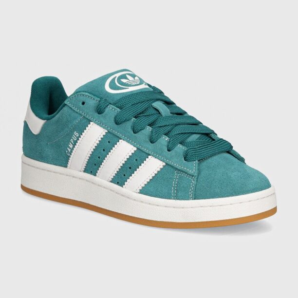 adidas Originals sneakers din piele intoarsă Campus 00s culoarea verde