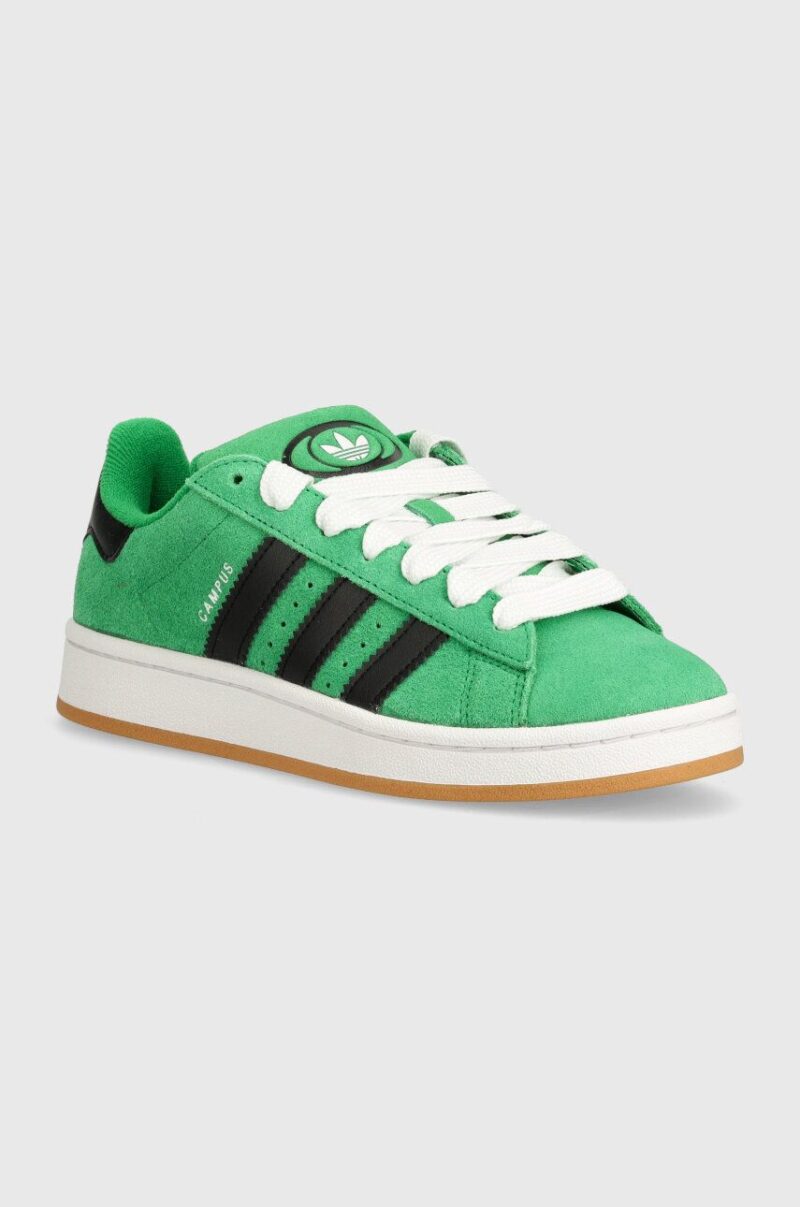 adidas Originals sneakers din piele intoarsă Campus 00s culoarea verde