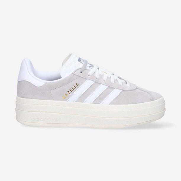 adidas Originals sneakers din piele întoarsă Gazelle Bold W culoarea gri