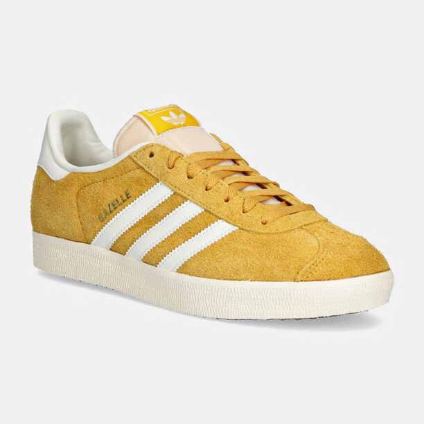 adidas Originals sneakers din piele intoarsă Gazelle culoarea galben