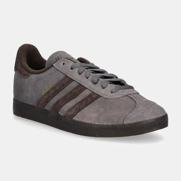 adidas Originals sneakers din piele intoarsă Gazelle culoarea gri