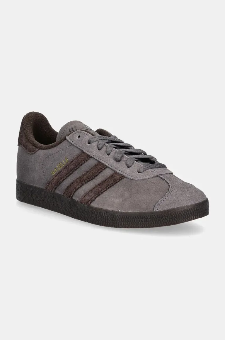 adidas Originals sneakers din piele intoarsă Gazelle culoarea gri