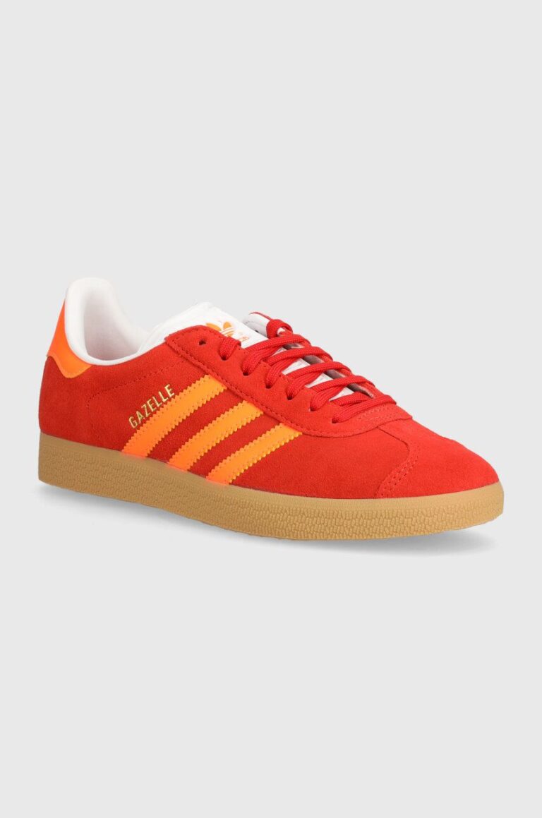 adidas Originals sneakers din piele intoarsă Gazelle culoarea rosu