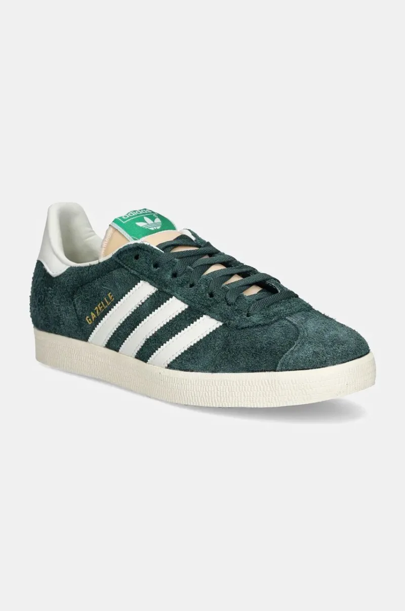 adidas Originals sneakers din piele intoarsă Gazelle culoarea verde