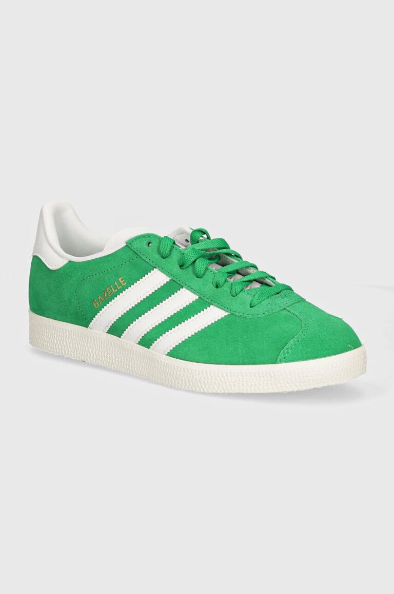 adidas Originals sneakers din piele intoarsă Gazelle culoarea verde