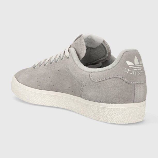 adidas Originals sneakers din piele întoarsă Stan Smith CS culoarea: gri ID2040 preţ