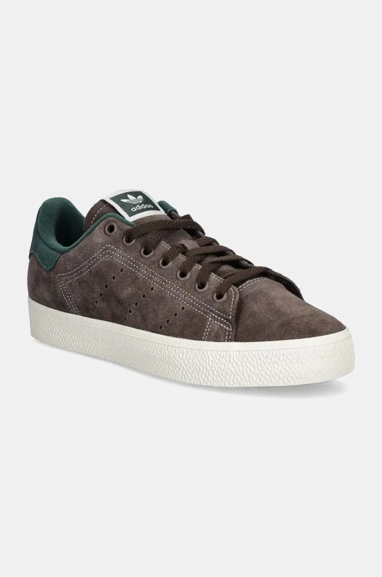 adidas Originals sneakers din piele intoarsă Stan Smith CS culoarea maro