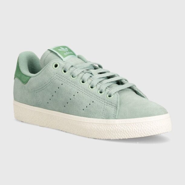 adidas Originals sneakers din piele intoarsă Stan Smith CS culoarea verde