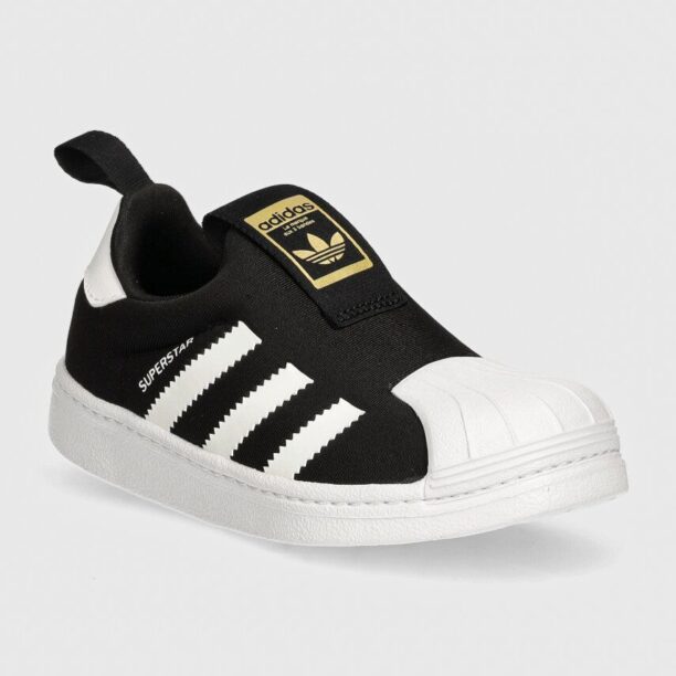 adidas Originals sneakers pentru copii SUPERSTAR 360 culoarea negru