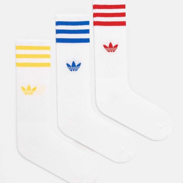 adidas Originals sosete 3-pack culoarea alb