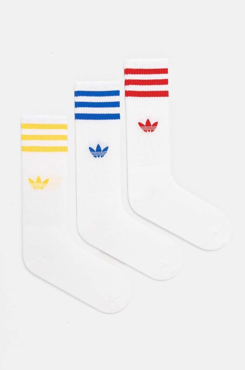 adidas Originals sosete 3-pack culoarea alb