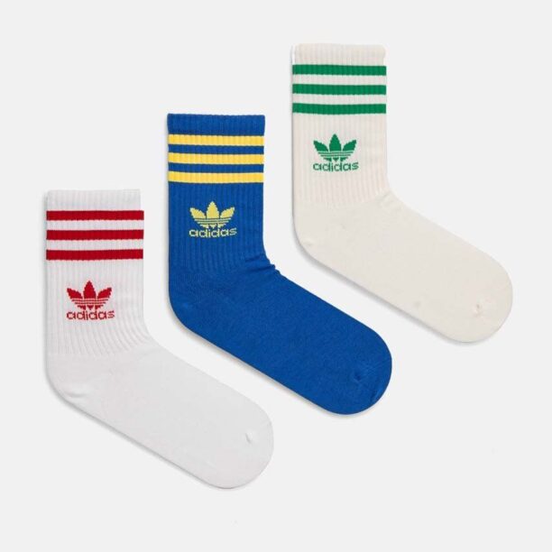 adidas Originals sosete 3-pack culoarea alb