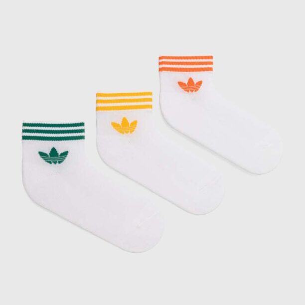 adidas Originals sosete 3-pack culoarea alb