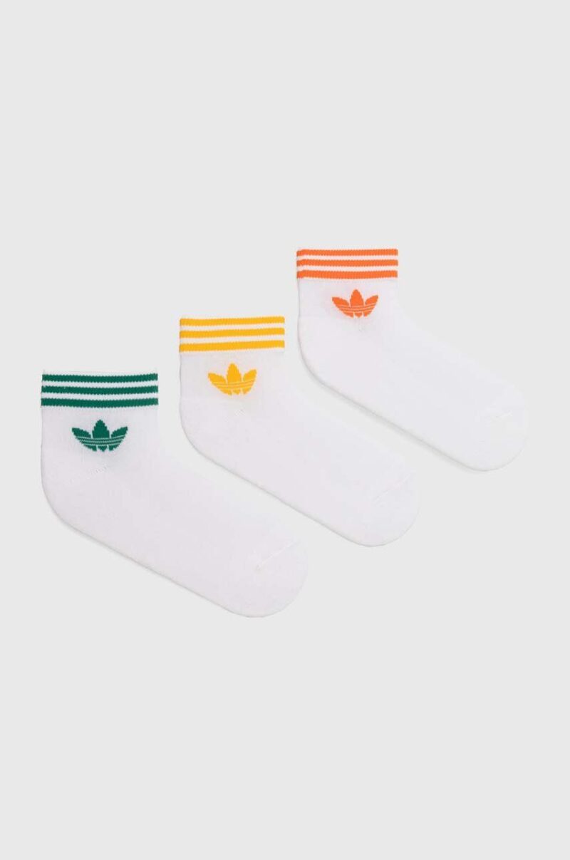 adidas Originals sosete 3-pack culoarea alb