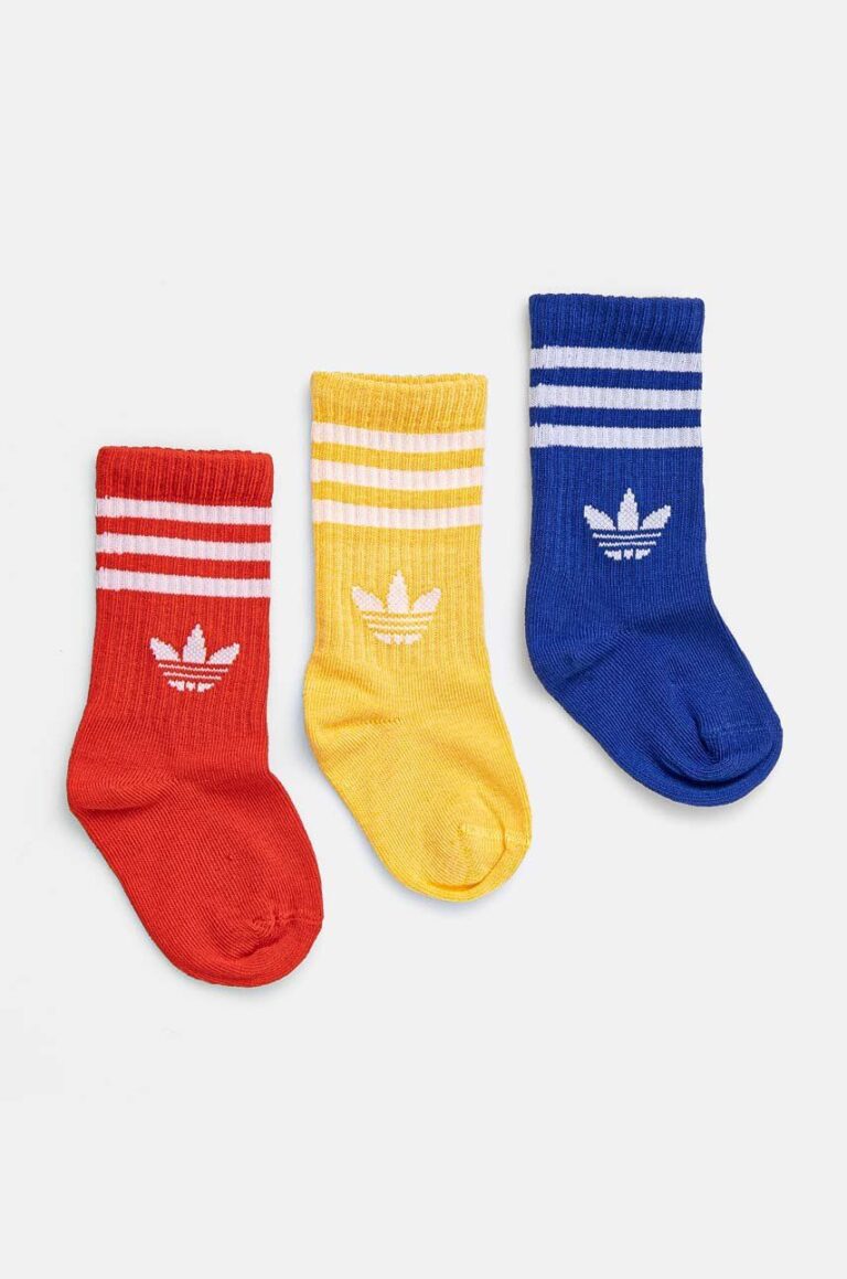 adidas Originals sosete copii CREW SOCK 3P 3-pack culoarea galben