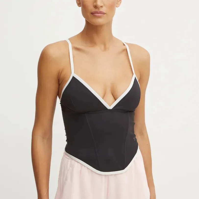 adidas Originals top Atlanta Corset culoarea negru