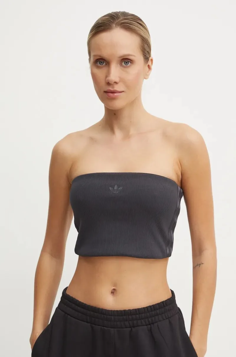 adidas Originals top Femme Galore Rib Tube Top culoarea negru