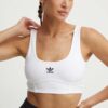 adidas Originals top Trefoil Bra culoarea alb